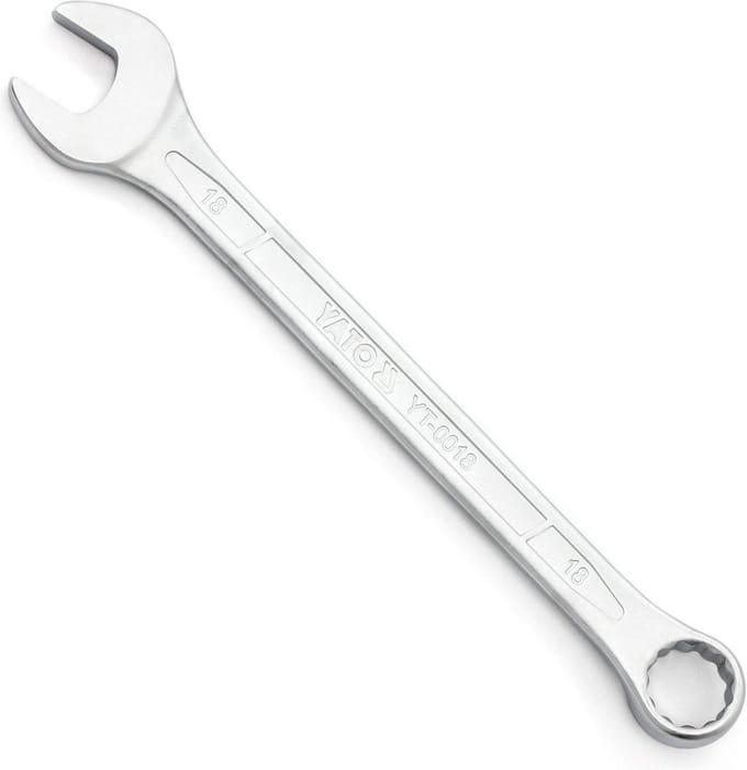 VAERK Ring spanner set 8 parts in holder 8-22 mm