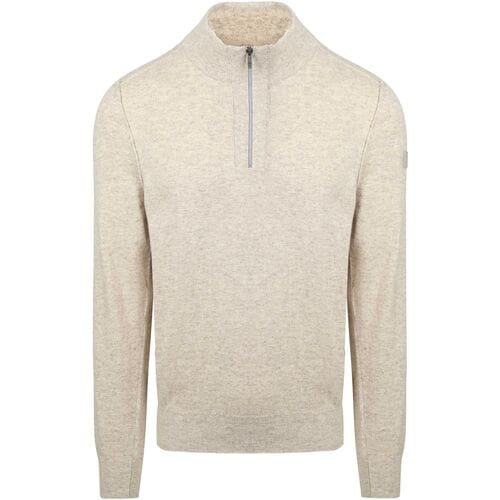 State Of Art Half Zip Trui Wool Blend Melange Greige - Maat XXL - Heren - Pullovers
