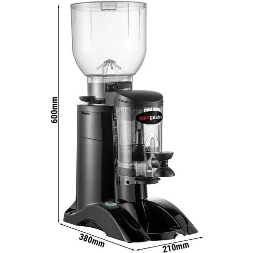 GGM Gastro Kaffeemühle - 2kg - 77dB - Mit Dosierer - Schwarz Zwart