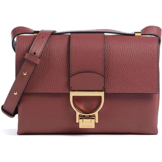 COCCINELLE Leren Schoudertas Arlettis Handbag Brandy Bruine