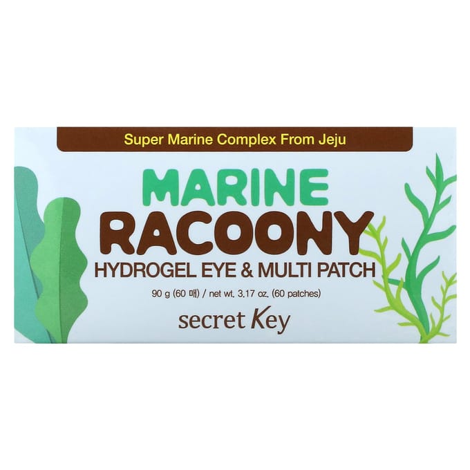 Secret Key, Marine Lacuni Hydrogel Oog & Multipatch, 60 patches, 90g (3,17 oz) black