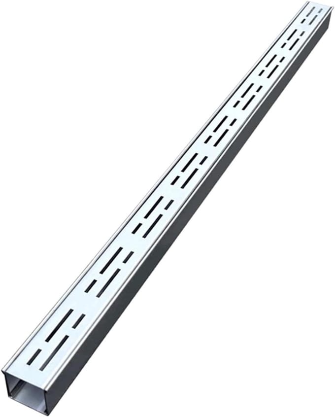 Afvoergoot Set - RVS Afvoer - Terras Waterdicht - Snel Draineerbaar - 1 Meter Lang - Zilver