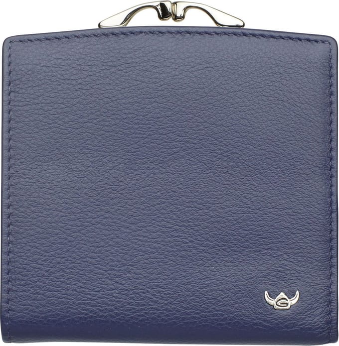 Golden Head Leren portemonnee Madrid RFID Protect Bügelbörse 2049 Blau donkerblauw