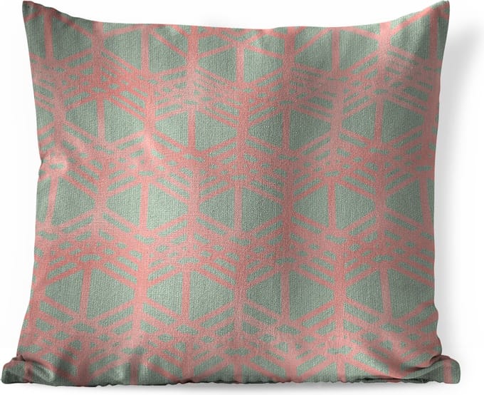 Sierkussens - Kussentjes Woonkamer - 60x60 cm - Patronen - Roze - Groen