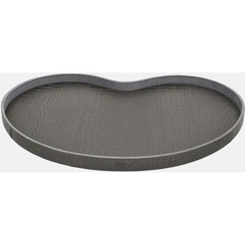 Chamada leren dienblad kidney croco Large antraciet