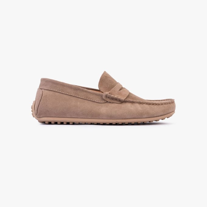 Omnio bjorn loafers heren sand suède