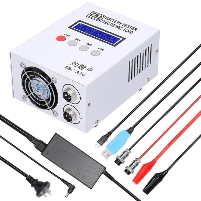 EBC-A20 Batterijtester 30V 20A 85W Lithium Loodzuurbatterijen Capaciteit Testapparaat 5A Opladen 20A standard configuration EU-Plug veelkleurig