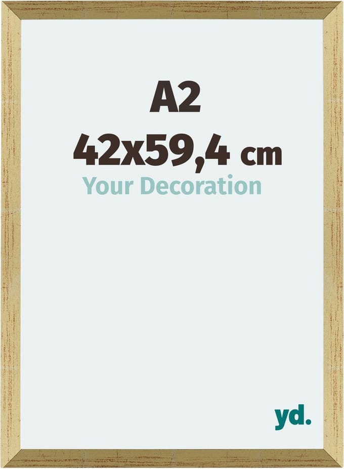 Your Decoration - Fotolijst A2 42x59,4 cm - MDF - Goud Glans - Mura
