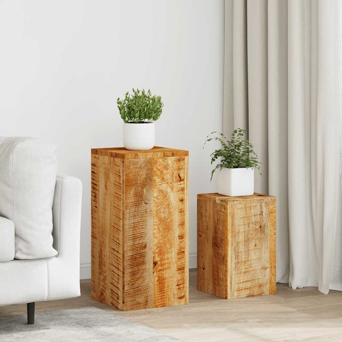 vidaXL - Plantenstandaards - 2 - st - massief - mangohout