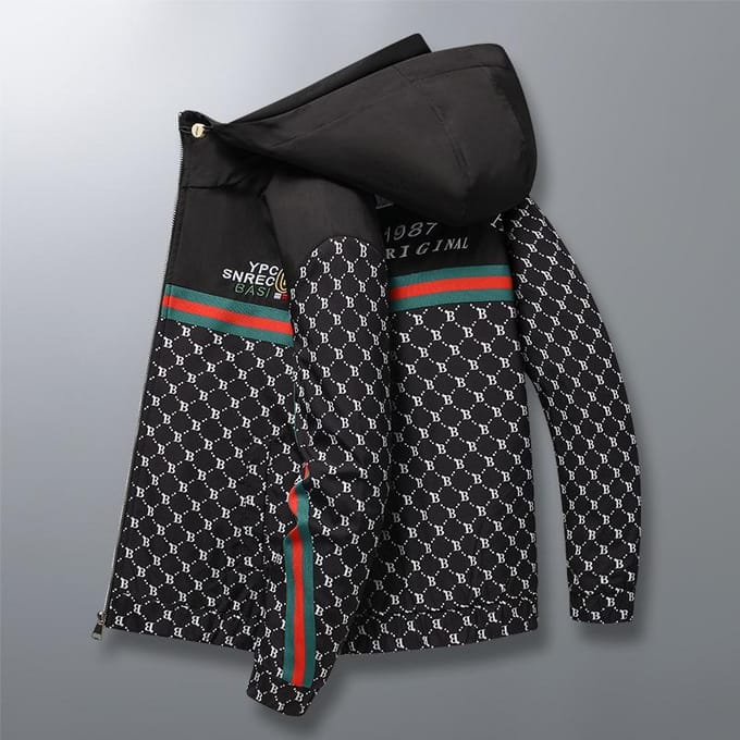Jas Nieuwe Lente- en Herfsttrend Casual Jeugd Splicing Capuchonjas M gray