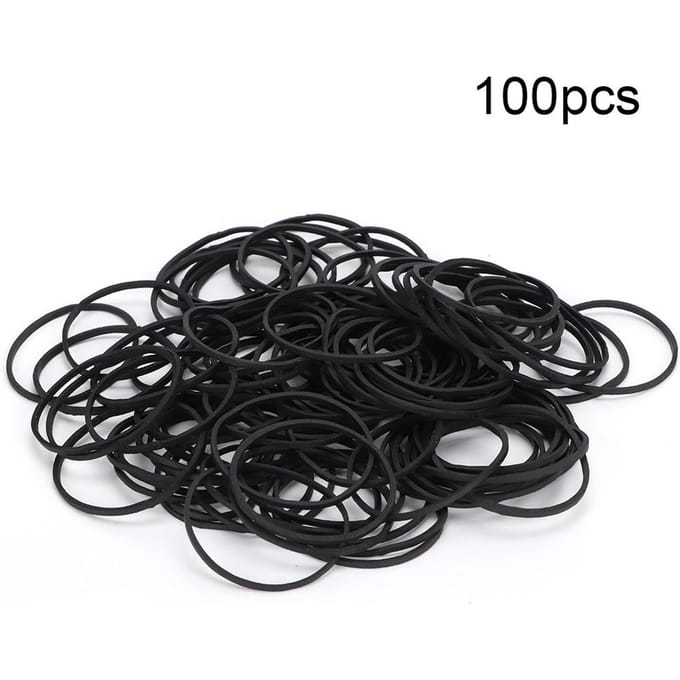 100 stuks Professionele Schokabsorberende Tattoo Rubberen Bandjes Ring Accessoires voor Tattoo Machine black