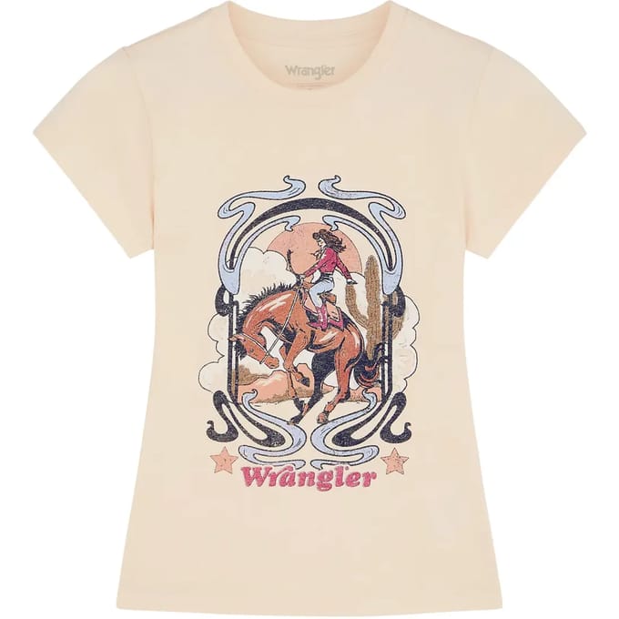 Dames-T-shirt met smalle band Wrangler Egret