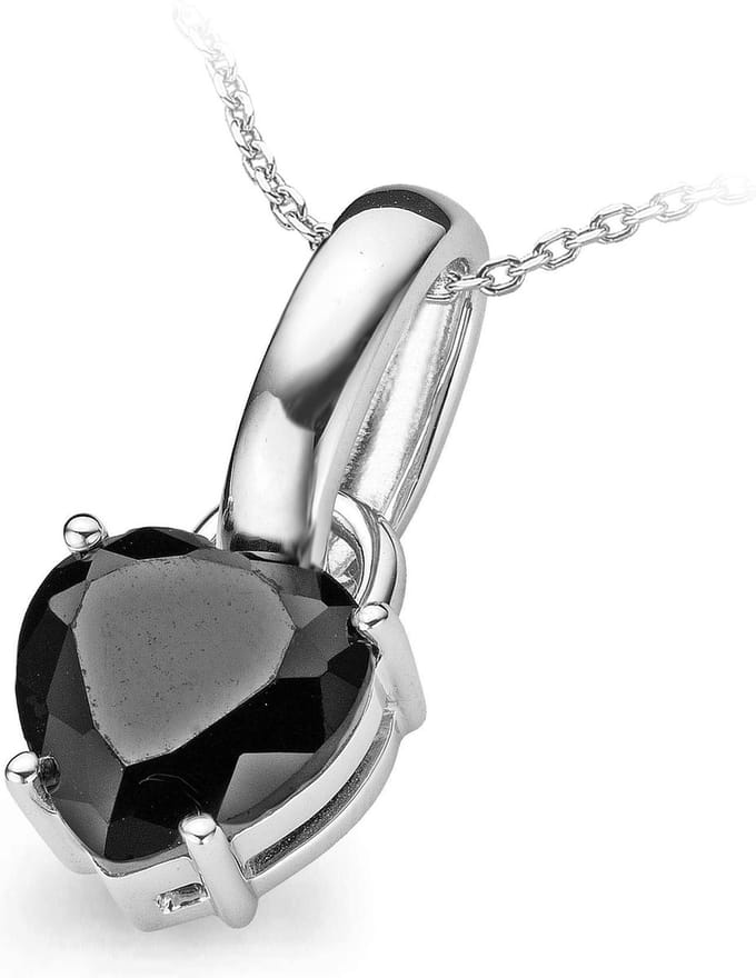 Orphelia Hanger + Ketting Heart Black Zirconium ZH-4692