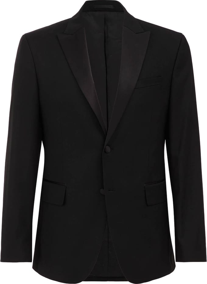 WE Fashion Heren slim fit tuxedo blazer