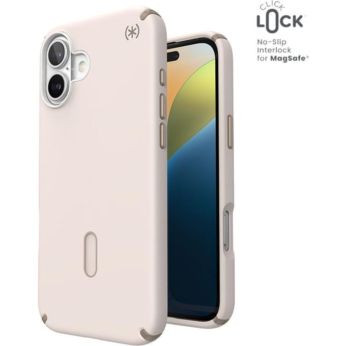 Speck Presidio2 Pro Clicklock & Magsafe - Hoesje Iphone 16 Plus (Bleek Bot / Heirloom Goud / Hazelnoot Bruin)
