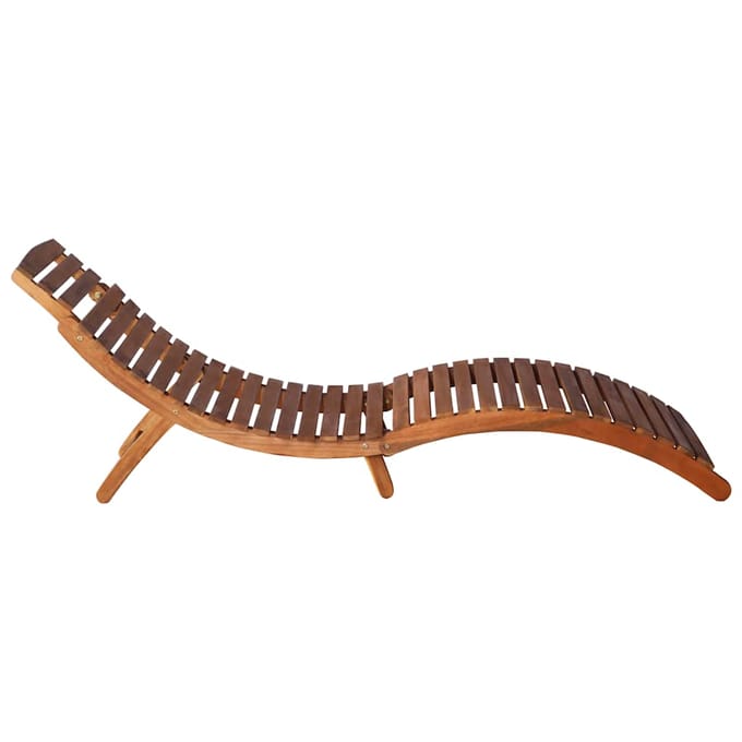 vidaXL - Ligbedden - 2 - st - met - tafel - en - kussens - massief - acaciahout