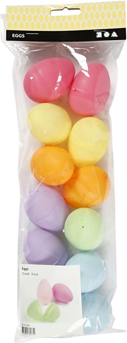 Creativ Company Plastic Eggs Colored 12pcs.