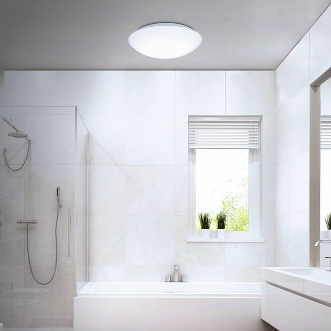 BRILONER Elipso - LED Plafonniére - met bewegingsmelder - badkamerverlichting - plafondlamp met sensor - schemersensor - timer - Ø38 cm