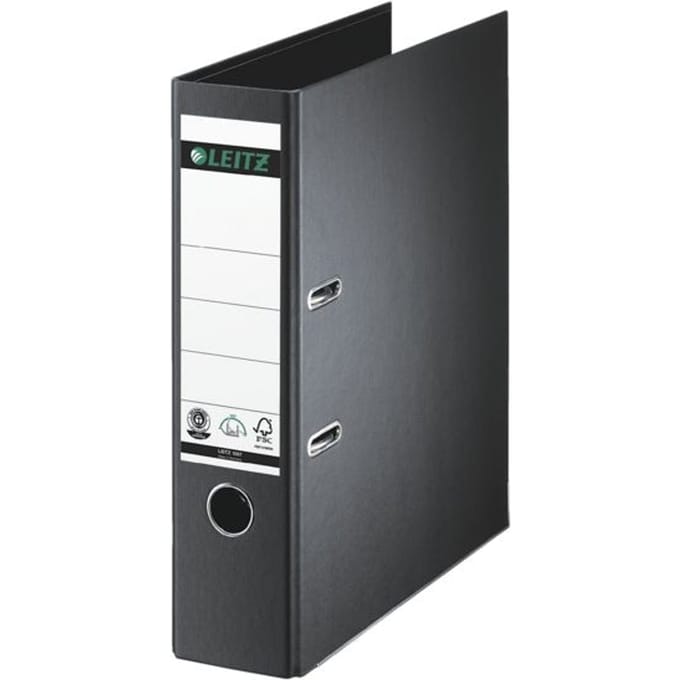 LEITZ® ordner 1007/1008, A4, rugbreedte 80 mm,  per stuk, zwart