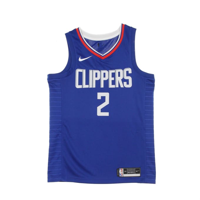 Basketbaltanktop voor heren Nba Swingman Jersey Icon Edition 2020 nr. 2 Kawhi Leonard Loscli Rush blauw/wit
