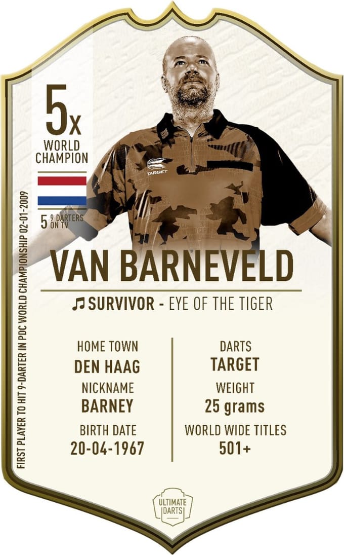 Ultimate Card Immortals Raymond van Barneveld | 37x25cm