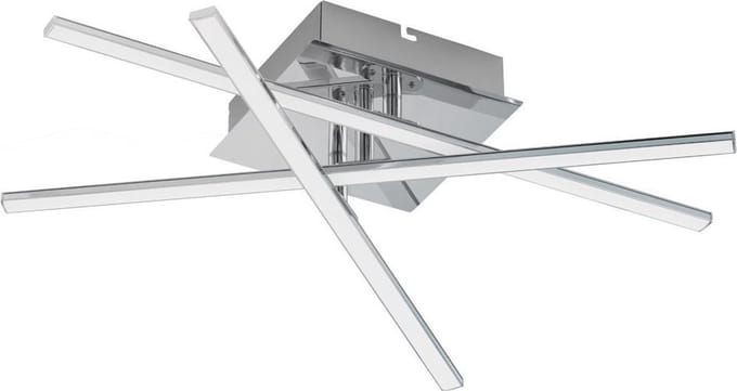 EGLO Lasana 1 - Wand/Plafondlamp - 1 Lichts - Chroom - Wit