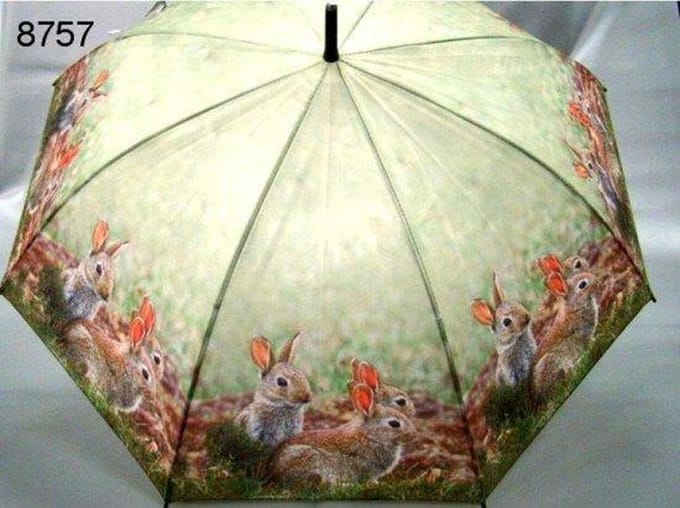 Geharo Paraplu konijnen - lengte 84 cm - diameter 106 cm