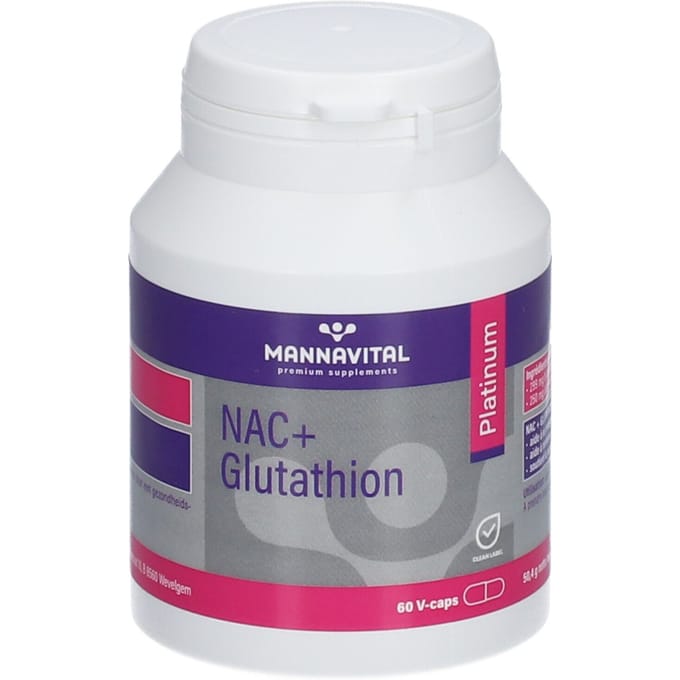Mannavital NAC+ Glutathion Platinum 60 vegacapsules