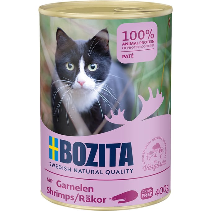 Bozita Cat - Patéblik 6x400g - met garnalen