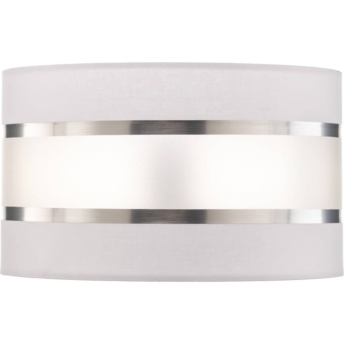 HELAM Lampenkap Helen E27 Ø25/hoogte 15cm wit/zilver