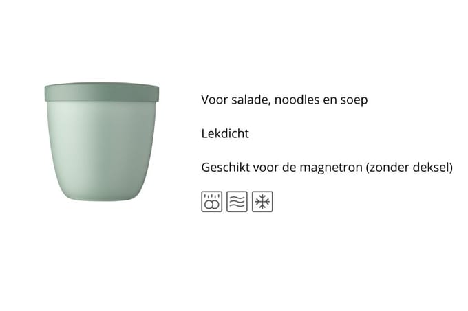 Mepal - Ellipse snackpot - 500 ml - Snackbox to go - Nordic sage