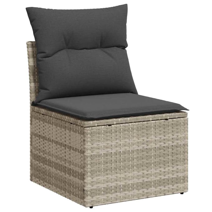 vidaXL - Bankstel - 6 - st - Lichtgrijs - en - Donkergrijs - poly - rattan