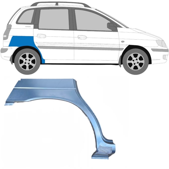Reparatiepaneel achterspatbord voor Hyundai Matrix 2001-2010 / Rechts