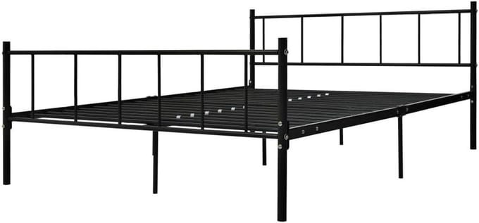 Bedframe Metaal - Sledebed Frame - Slaapkamer Inrichten - Solide Constructie - 180x200 cm - Zwart