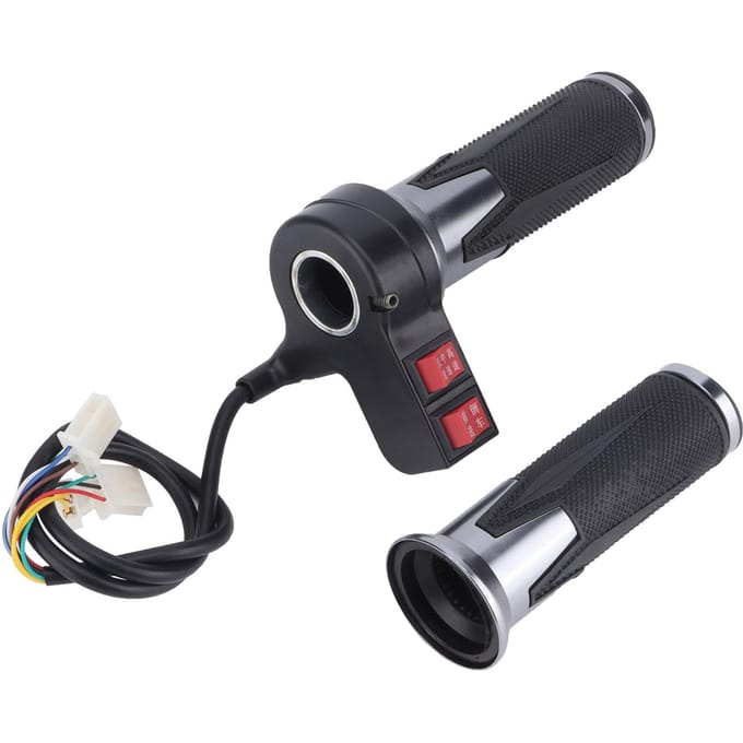 1 paire de poignées d'accélérateur à 3 vitesses pour vélo électrique avec marche avant et marche arrière black
