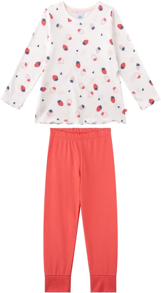 Sanetta Pyjama Schlafanzug Erdbeeren Pyjama Kids lang