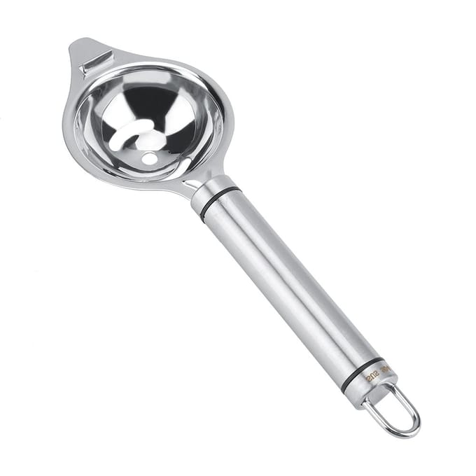 Stainless Steel Anti rust Durable Egg White Yolk Separator Holder Filter Kitchen Tool white