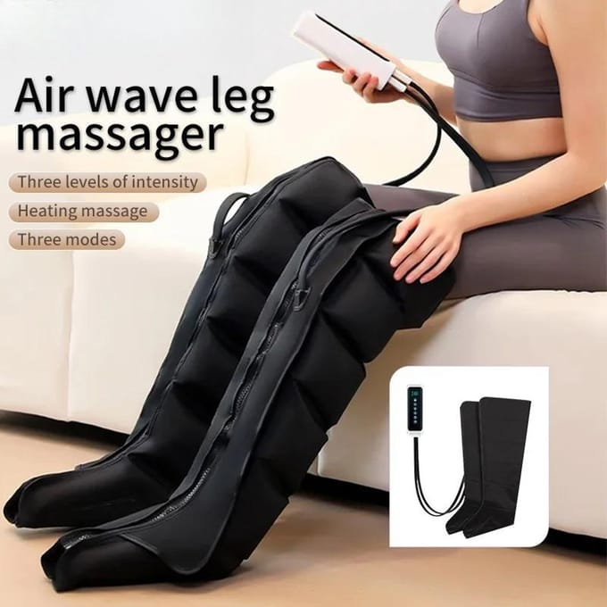 Masseur de Jambes à Pression d'Air Bottes de Massage des Pieds Pétrissage Compression Relaxation Profonde Mollet avec Télécommande US Plug