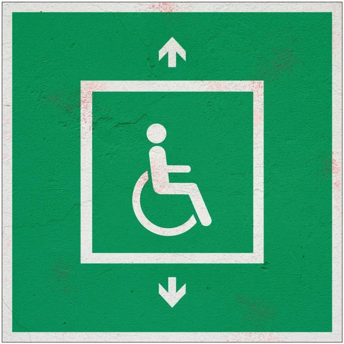 Evacuatielift invaliden bord – E070 | Forex Re materiaal | 10 x 10 cm