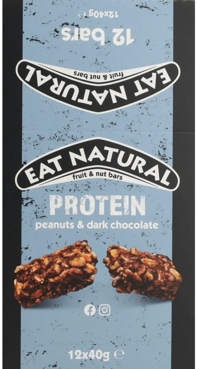 Eat natural Protein Peanuts Dark Chocolate - 12 x 40 gr