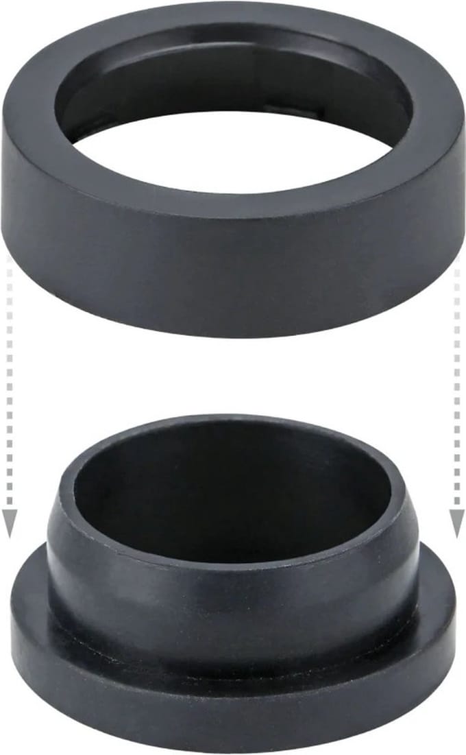 SPL | Rubber ring voor E27 voet (waterafstotend) Zwart 2 delen | 604500007