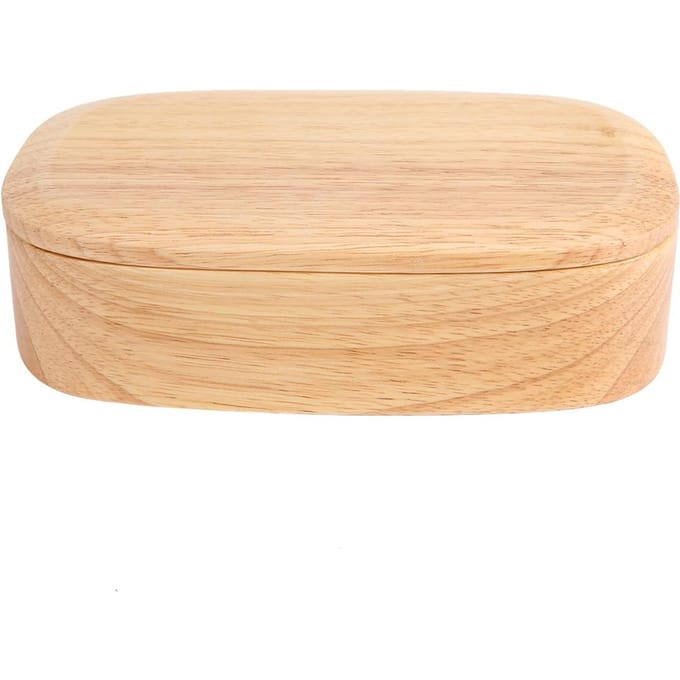 Houten Lunchbox Voedselopbergcontainer School Picknick Vierkante Bento Box beige