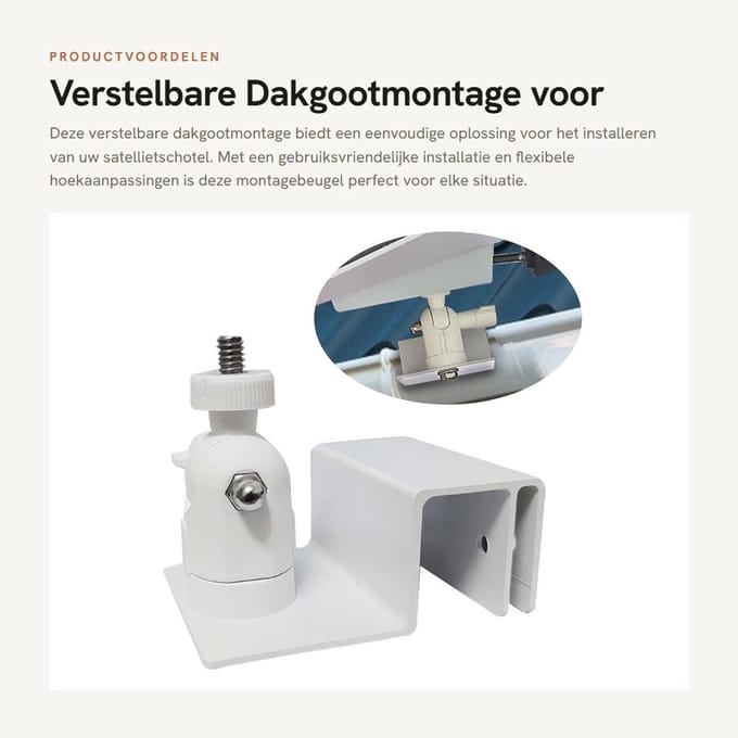 Dailygoods - Verstelbare Dakgootmontage voor Satellietschotel