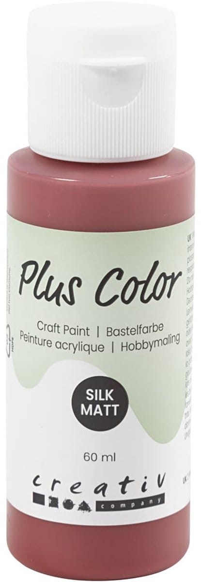 Plus Color Acrylverf, antiek rood, 60 ml/ 1 fles