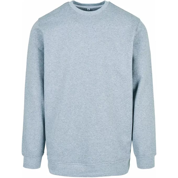 Basic Crewneck Sweater met ronde hals Heather Grey - S