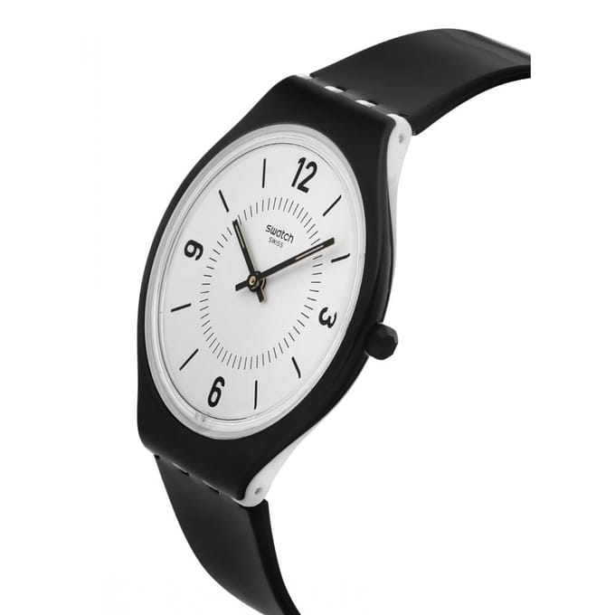 SWatch Mannen S Urethaan Horloge SkinSuit Svob101 SVOB101 white