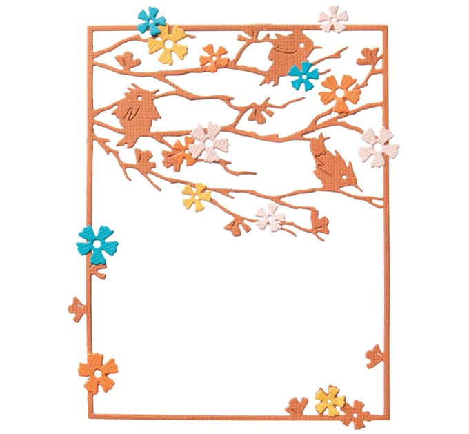 Sizzix Thinlits Ponssjabloon "Woodland Cardfront"