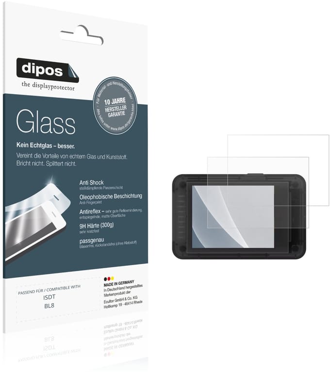 dipos – 2x Matte Pantserfolie geschikt voor ISDT BL8 | 9H Screenprotector