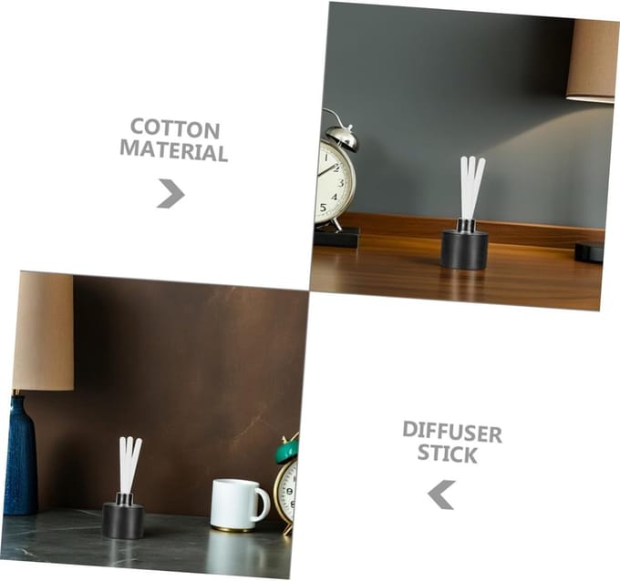 10 Stuks Essentiële Olie Diffuser Navullingen voor Auto - Reed Diffuser Sticks en Vernevelaar met Katoenen Componenten voor Reizen