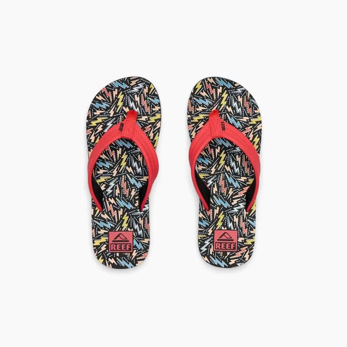 Reef teenslipper jongens - model Kids Ahi - Rood/MultiColour - Maat 35